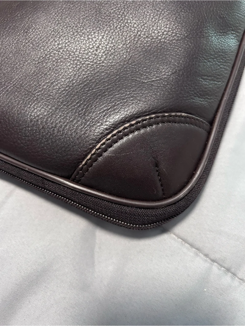 Latico Brown Faux Leather Briefcase Laptop Bag